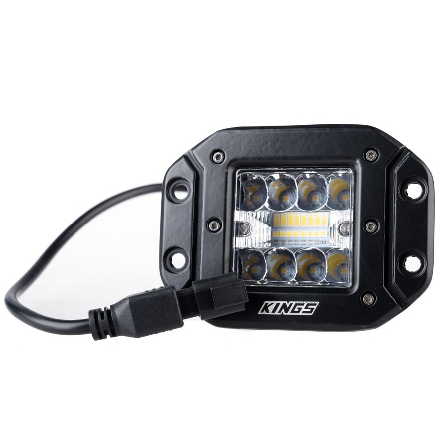 Adventure Kings Flush Mount Work Lights (Pair) Ute Tub Rack + Wiring Harness