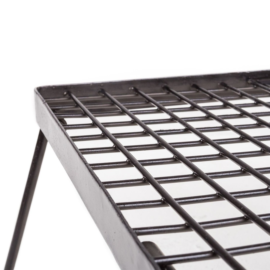 Adventure Kings Folding Camp Fire BBQ Plate + LED Head Torch Light Camping 4WD