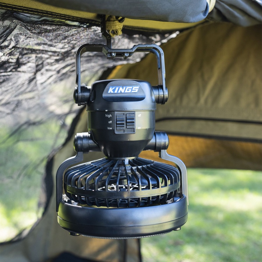 Adventure Kings Gazebo Side Wall + Portable Camping 2in1 LED Light & Fan 4WD SUV