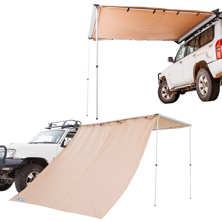 Adventure Kings Premium Camping Car 4wd side Awning 2.5x2.5m + Awning Side Wall