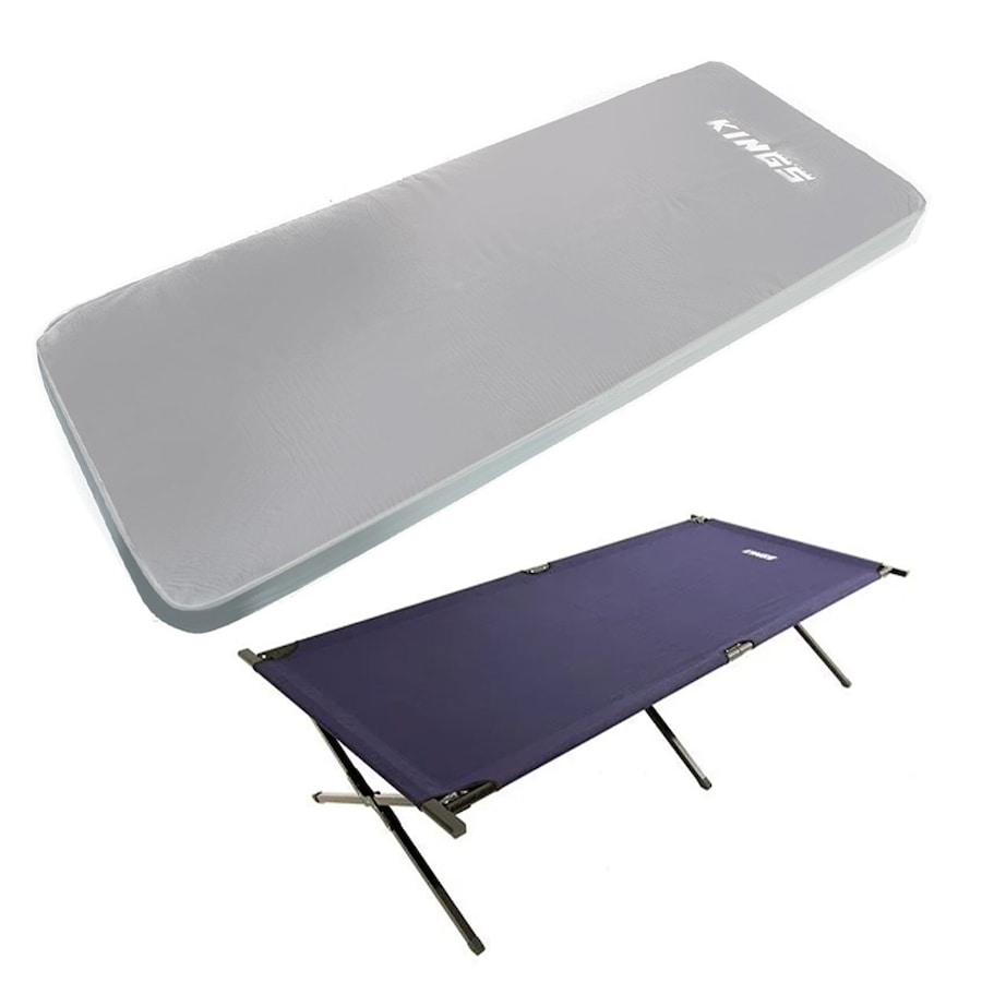 Adventure Kings Self-Inflating Foam Mattress - Single + Camping Stretcher Bed