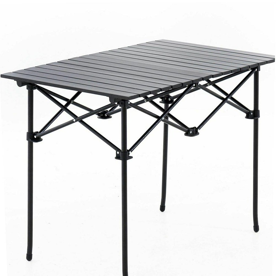 Adventure Kings Aluminium Roll-Up Portable Camping Table + Bluetooth speaker