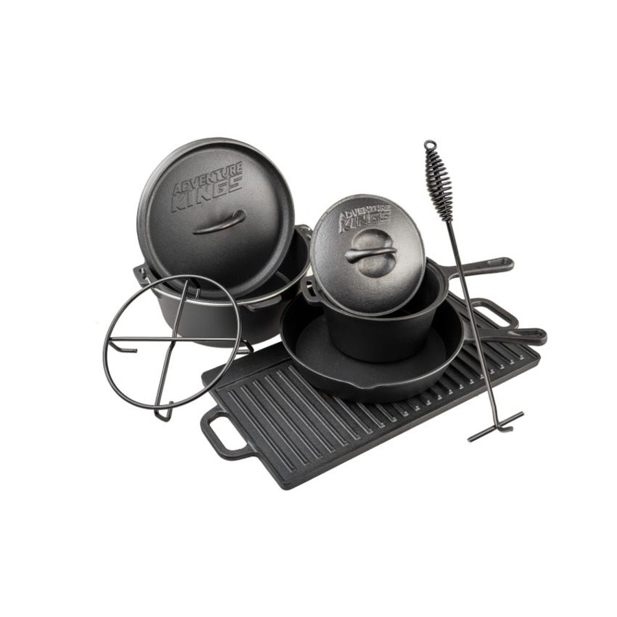 Aluminium Roll Up Camping Table + Camping Kettle + COOK POT SET + Picnic Set - 37 Piece