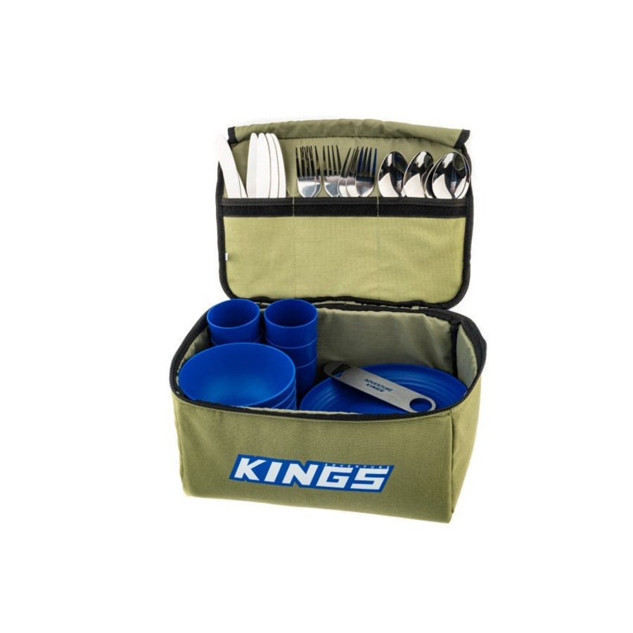 Aluminium Roll Up Camping Table + Camping Kettle + COOK POT SET + Picnic Set - 37 Piece