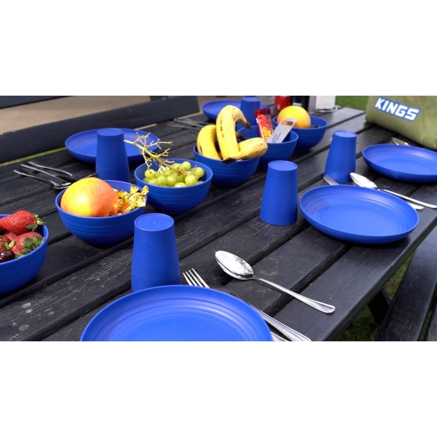 Aluminium Roll Up Camping Table + Camping Kettle + COOK POT SET + Picnic Set - 37 Piece