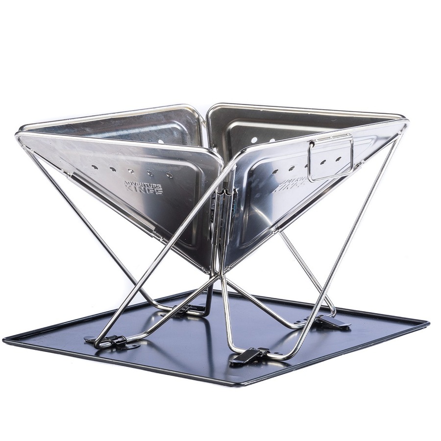 Adventure Kings Folding Fire Pit + Fire Pit Grill + Kettle