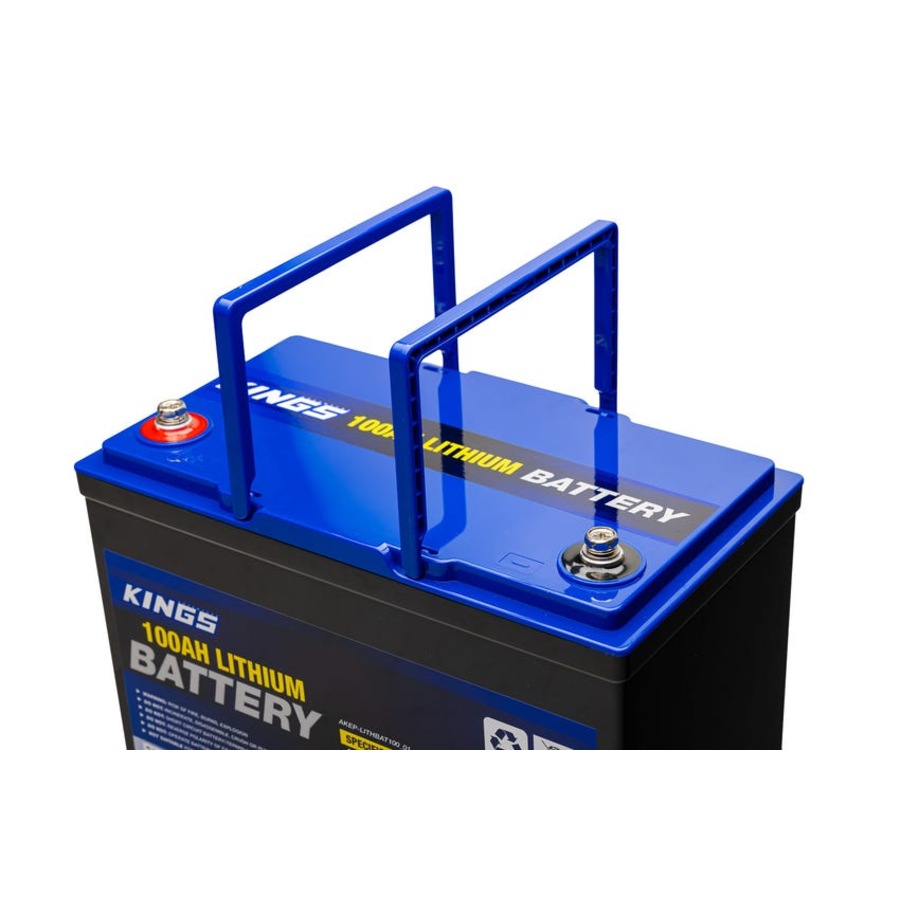 Kings 12V 100Ah Lithium Battery LiFePO4 + Rechargeable LED Work light