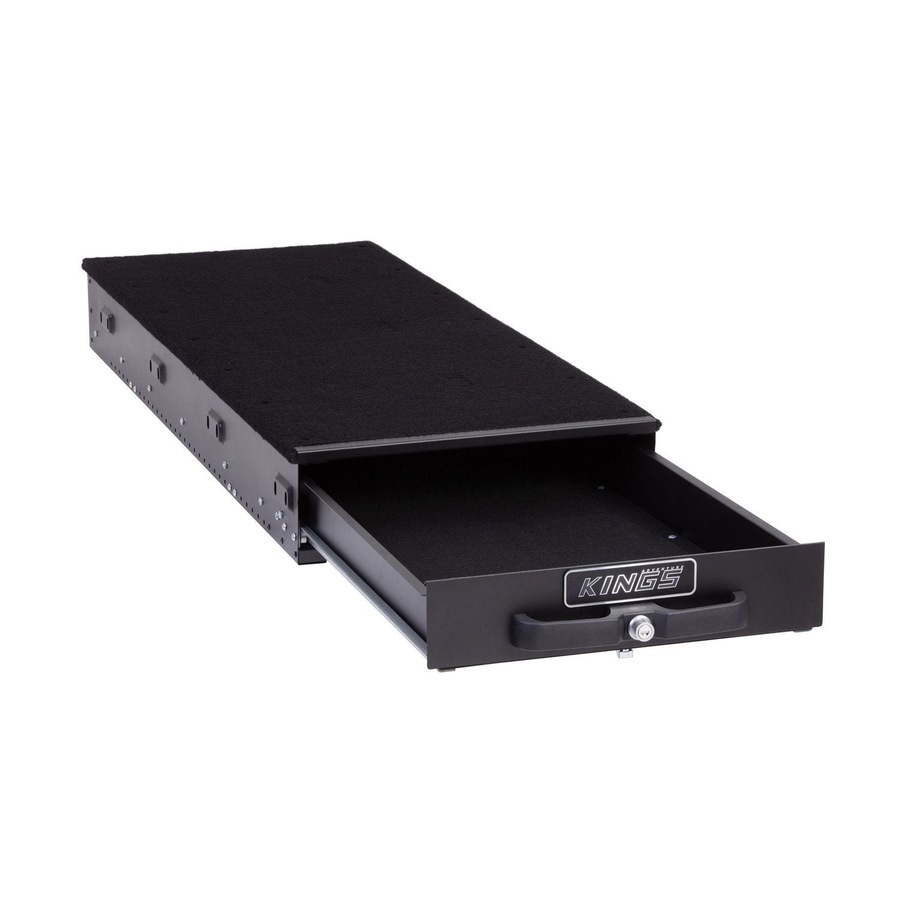 Kings 1300mm Slim Drawer - Modular Design - Heavy Duty Frame - Premium Black Finish - Stack 2 to match a Standard Drawer - Ute Rear Drawer