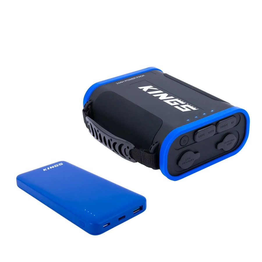 Kings 24AH Lithium Portable Power Pack 307Wh +Blue 10000mAh Lithium Power Bank