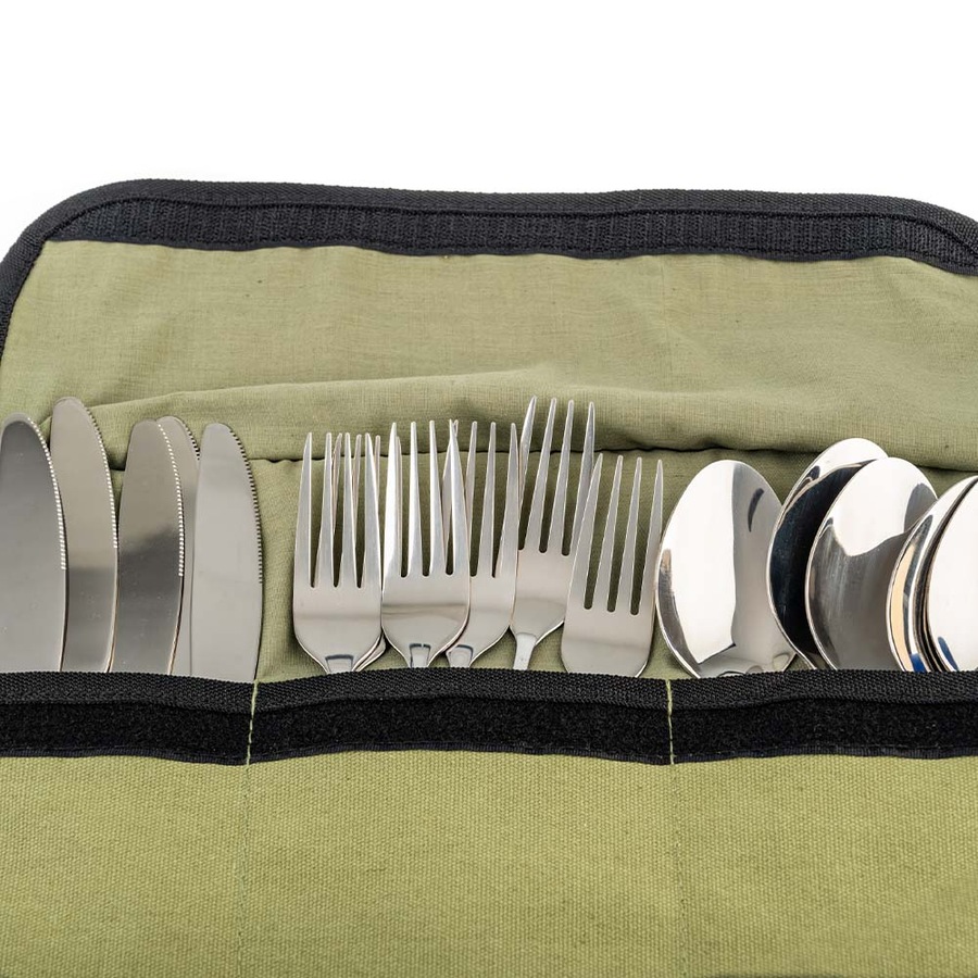 KINGS 37 Piece Six-Person Picnic Set Bonus Bottle Opener stainless-steel cutlery