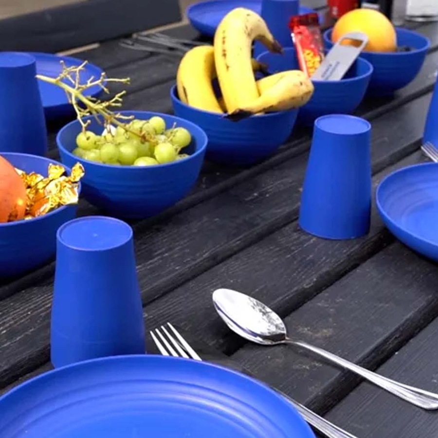 KINGS 37 Piece Six-Person Picnic Set Bonus Bottle Opener stainless-steel cutlery