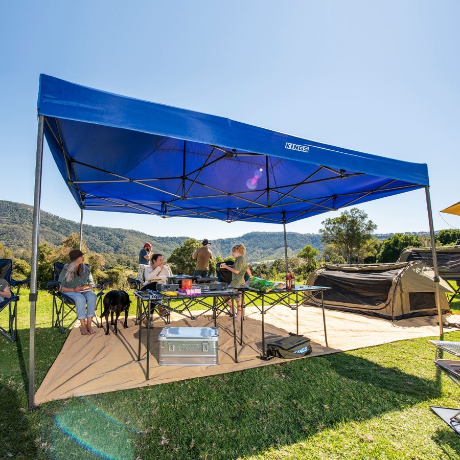 KINGS 4.5x3m Portable Gazebo Heavy-Duty Steel Frame UPF50+ Waterproof Polyester