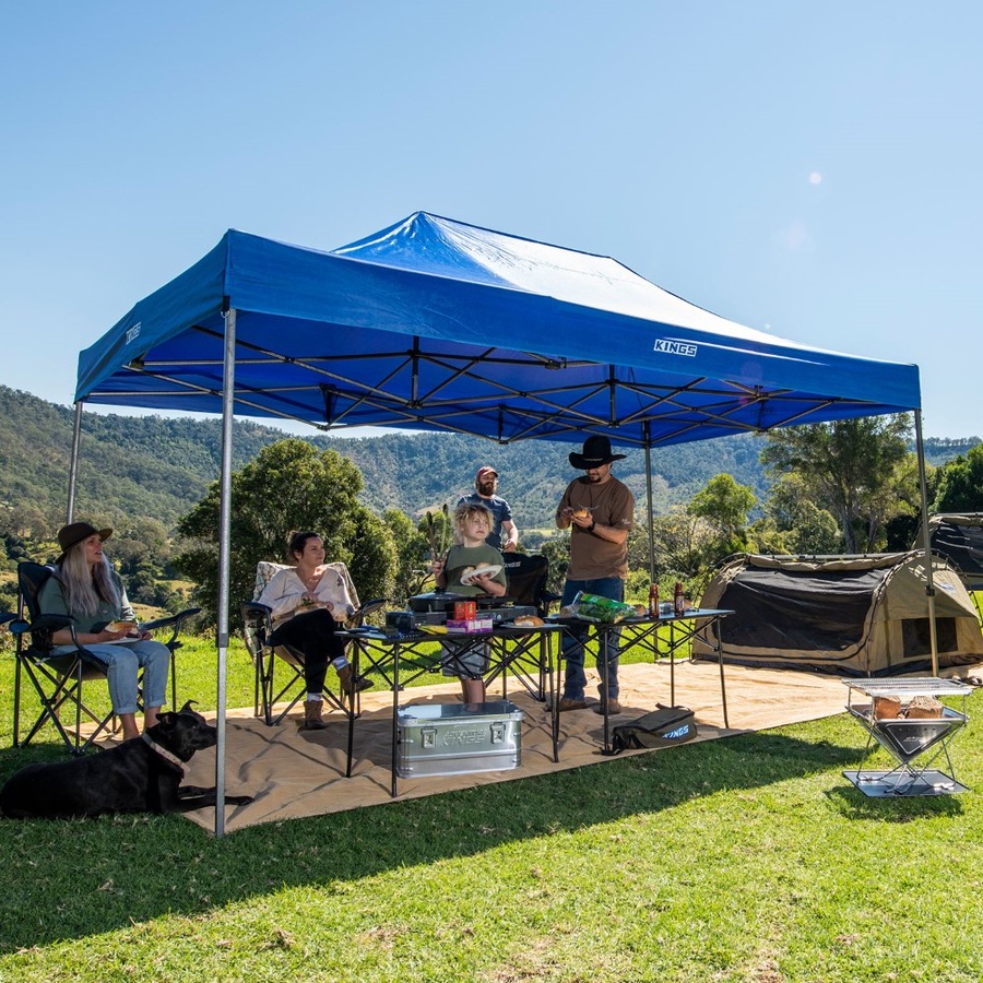 KINGS 4.5x3m Portable Gazebo Heavy-Duty Steel Frame UPF50+ Waterproof Polyester