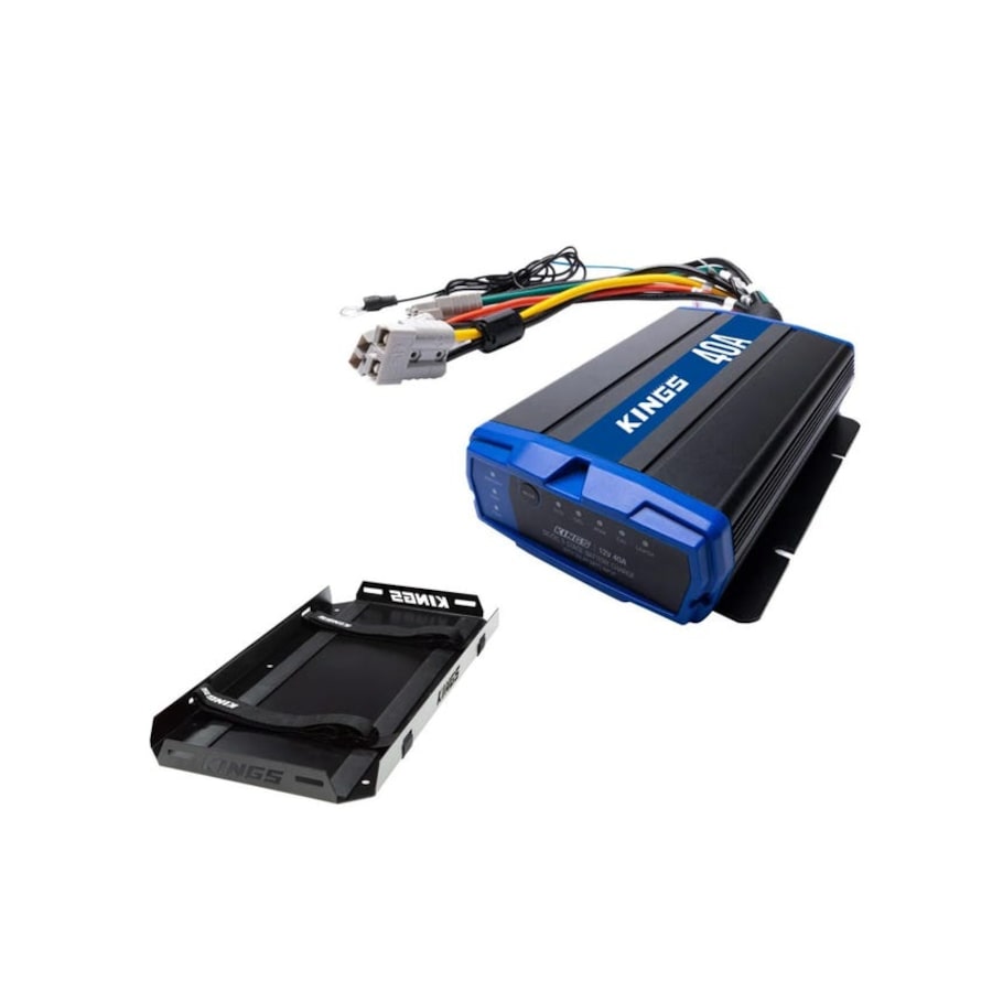Kings 40A DC-DC Charger + 200AH Battery Tray Powder Coated Steel