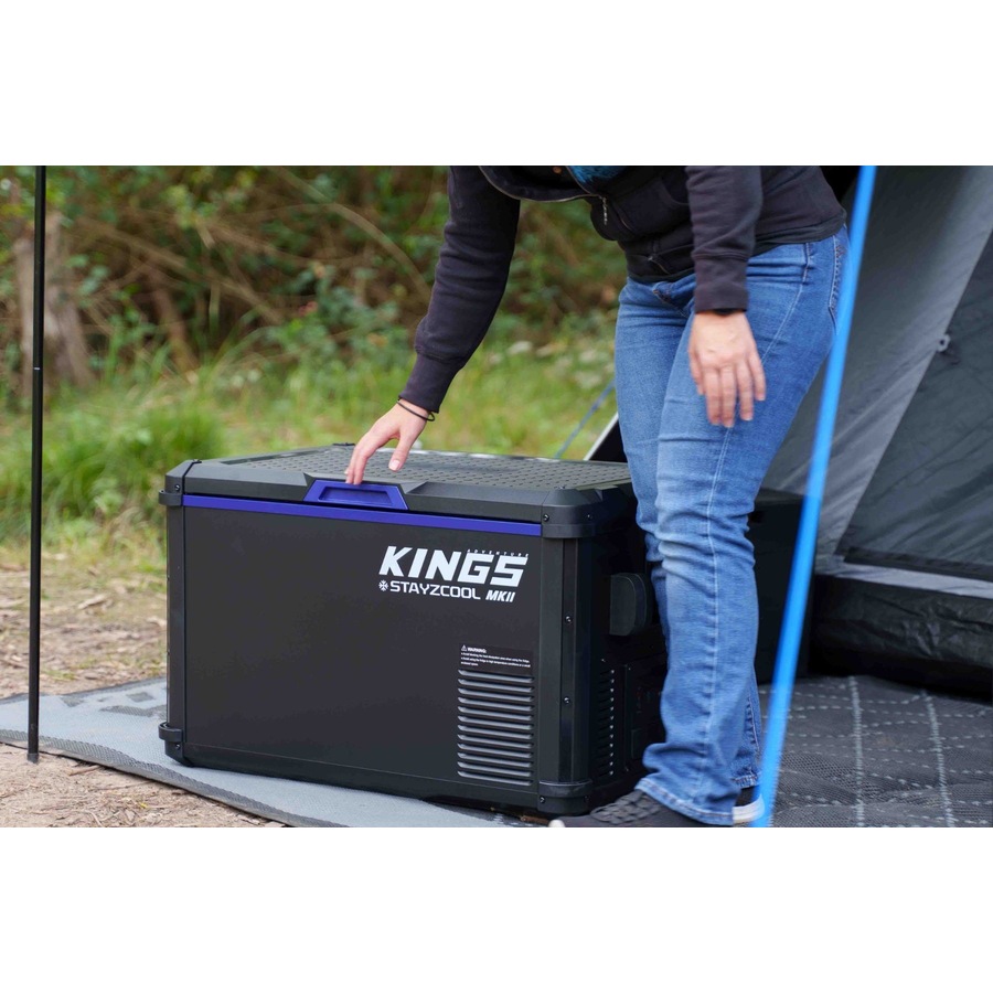 Kings 45L Stayzcool MKII Fridge/Freezer - Genuine AC/DC Compressor Technology - Fits 72 Cans