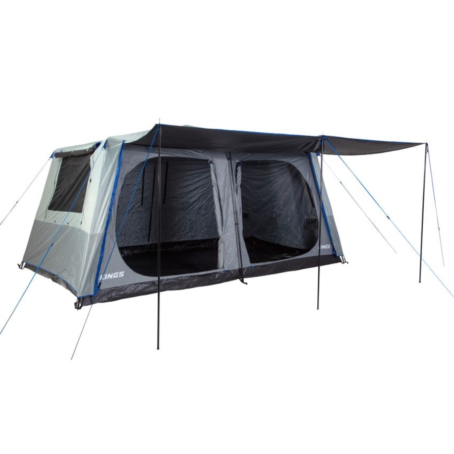 Kings 6-8 Person Tent polyester quick set up + Caravan Mat 5x2.4m