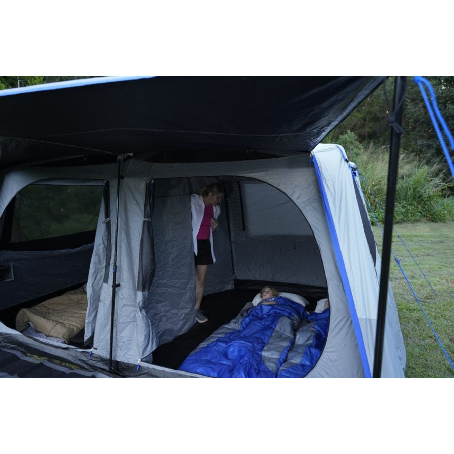 Kings 6-8 Person Tent polyester quick set up + Caravan Mat 5x2.4m