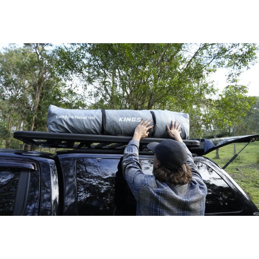 Kings 6-8 Person Tent polyester quick set up + Caravan Mat 5x2.4m