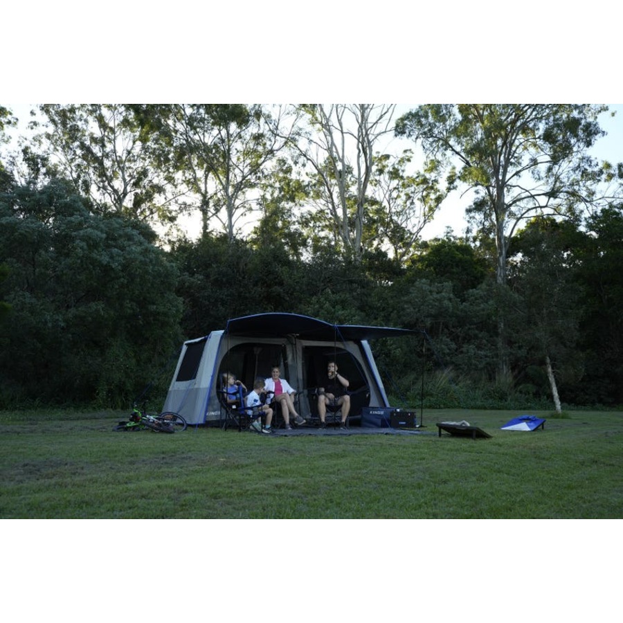 Kings 6-8 Person Tent polyester quick set up + Caravan Mat 5x2.4m