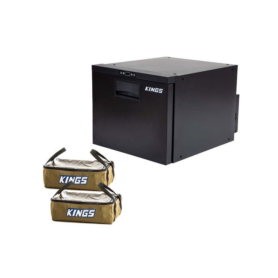 Kings 60L Stayzcool Drawer Fridge/Freezer 12V/24V 5Yr Wrnty+ 2xClearTop Bag