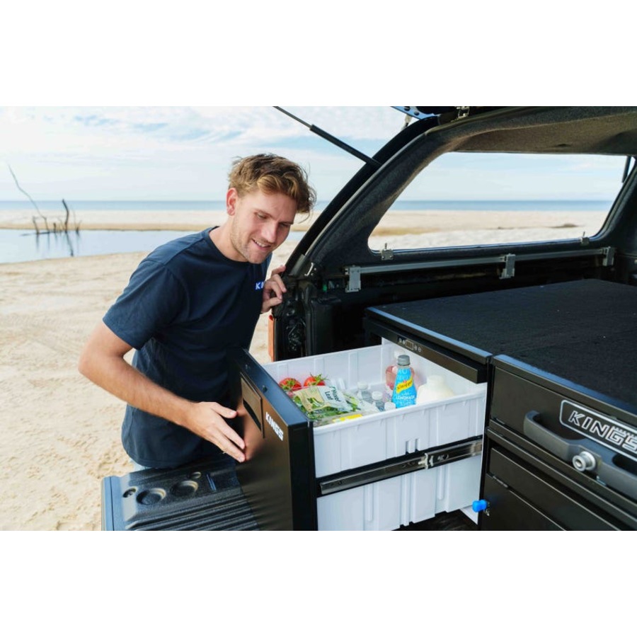 Kings 60L Stayzcool Drawer Fridge/Freezer 12V/24V 5Yr Wrnty+ 2xClearTop Bag
