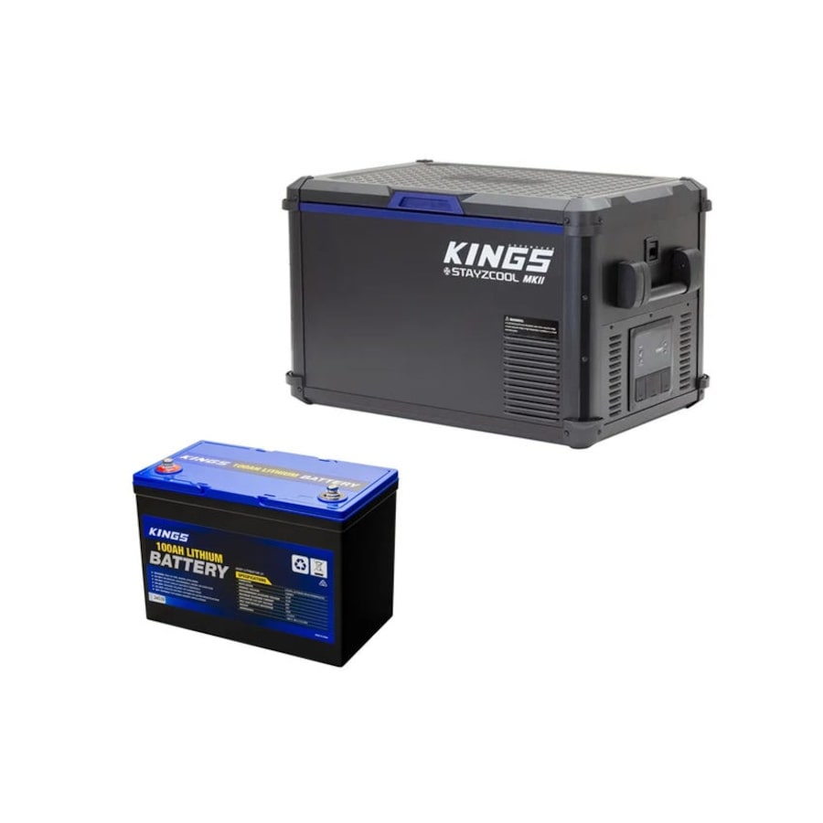Kings 60L Stayzcool Portable Fridge/Freezer MKII + 100 lithium battery