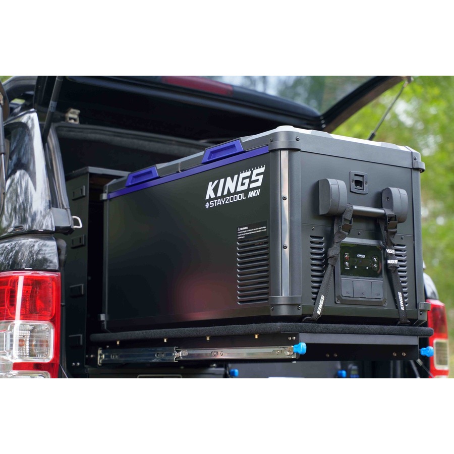 Kings 75L Stayzcool Portable Fridge/Freezer MKII + Cover 5 Yr Wrnty+ Wireless Thermometer