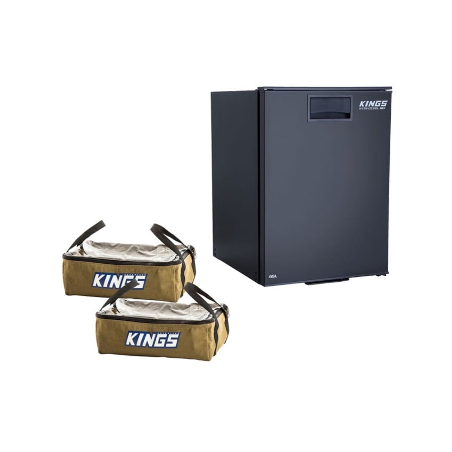 Kings 85L Stayzcool Upright Fridge Freezer MKII 5yr Wrnty + 2x Clear Top Bag