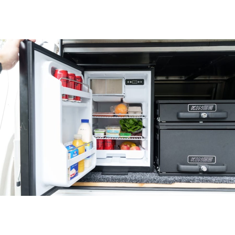 Kings 85L Stayzcool Upright Fridge Freezer MKII 5yr Wrnty + 2x Clear Top Bag