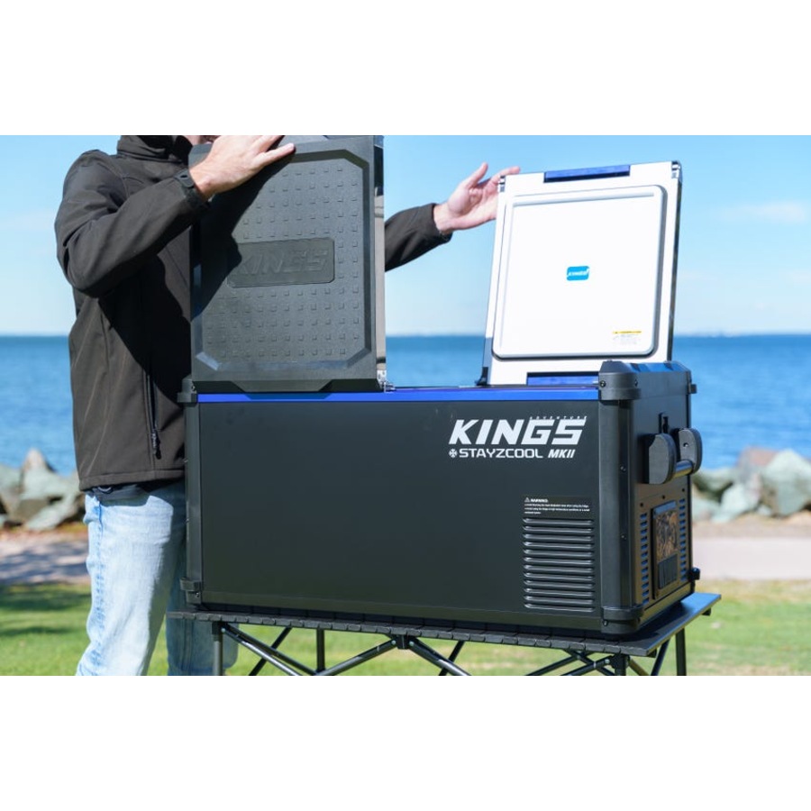 Kings 90L Stayzcool MKII Dual Zone Fridge/Freezer + 120Ah Lithium Battery