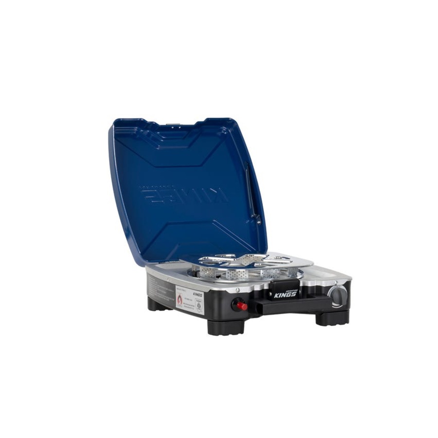 Kings Aluminium Cooking Set + Single Burner Gas Stove + Single Burner Gas Stove Carry Bag