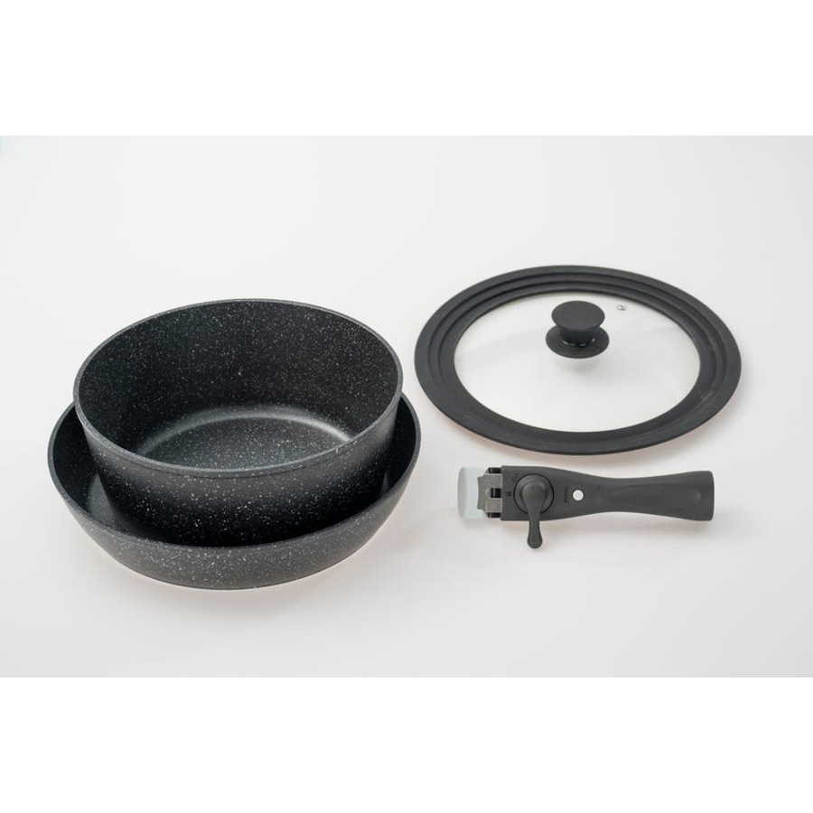 Kings Aluminium Cooking Set + Single Burner Gas Stove + Single Burner Gas Stove Carry Bag