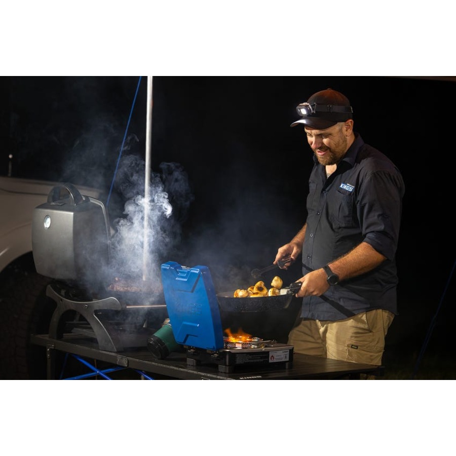 Kings Aluminium Cooking Set + Single Burner Gas Stove + Single Burner Gas Stove Carry Bag