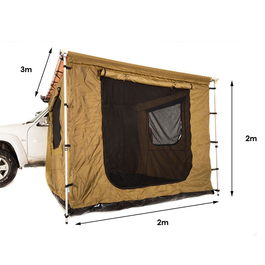 KINGS Awning 2x3m + 2x3m Awning Tent 4X4 Extension Tent Side Shade Roof Rack