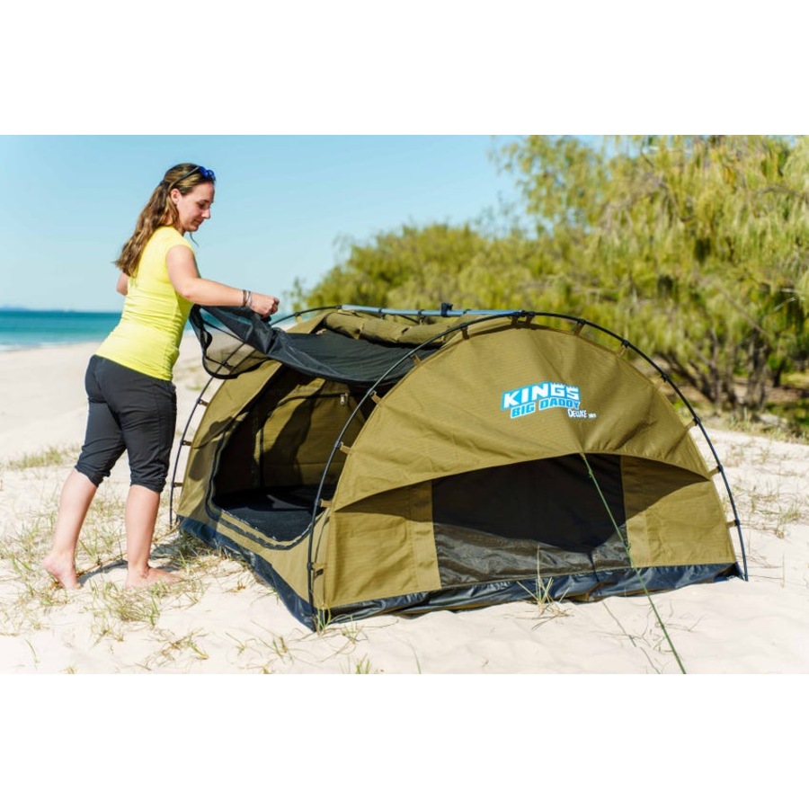 Kings Big Daddy Deluxe Double Swag MKII - 70mm Mattress incl - 400GSM Canvas