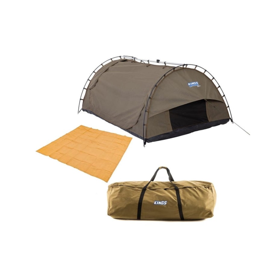 Kings Big Daddy Deluxe Double Swag MKII + Canvas Carry Ba +Mesh Flooring 3m x 3m