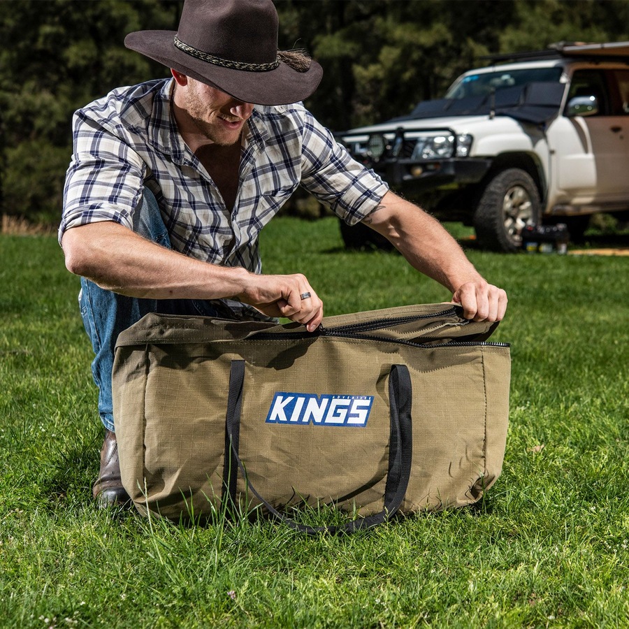 Adventure Kings Campfire BBQ Bag Heavy-Duty 400GSM Canvas Weather Resistant 4WD
