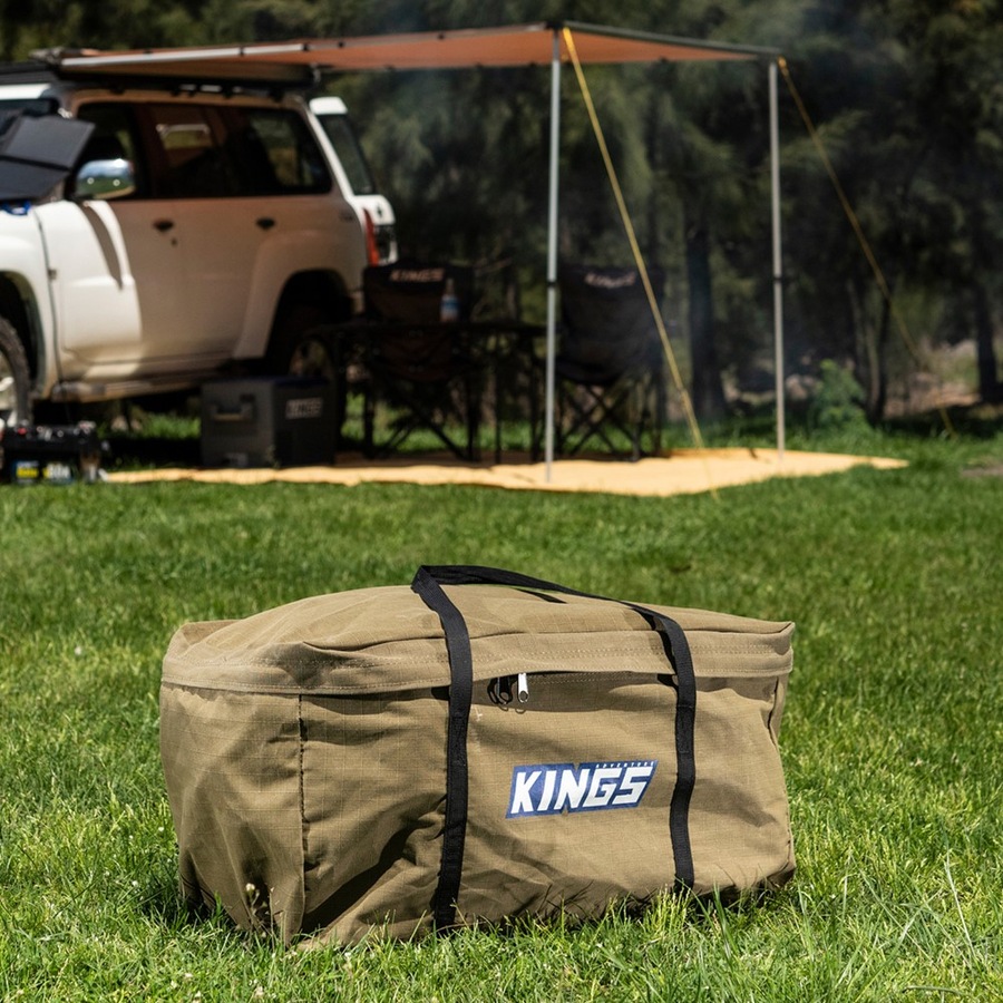 Adventure Kings Campfire BBQ Bag Heavy-Duty 400GSM Canvas Weather Resistant 4WD