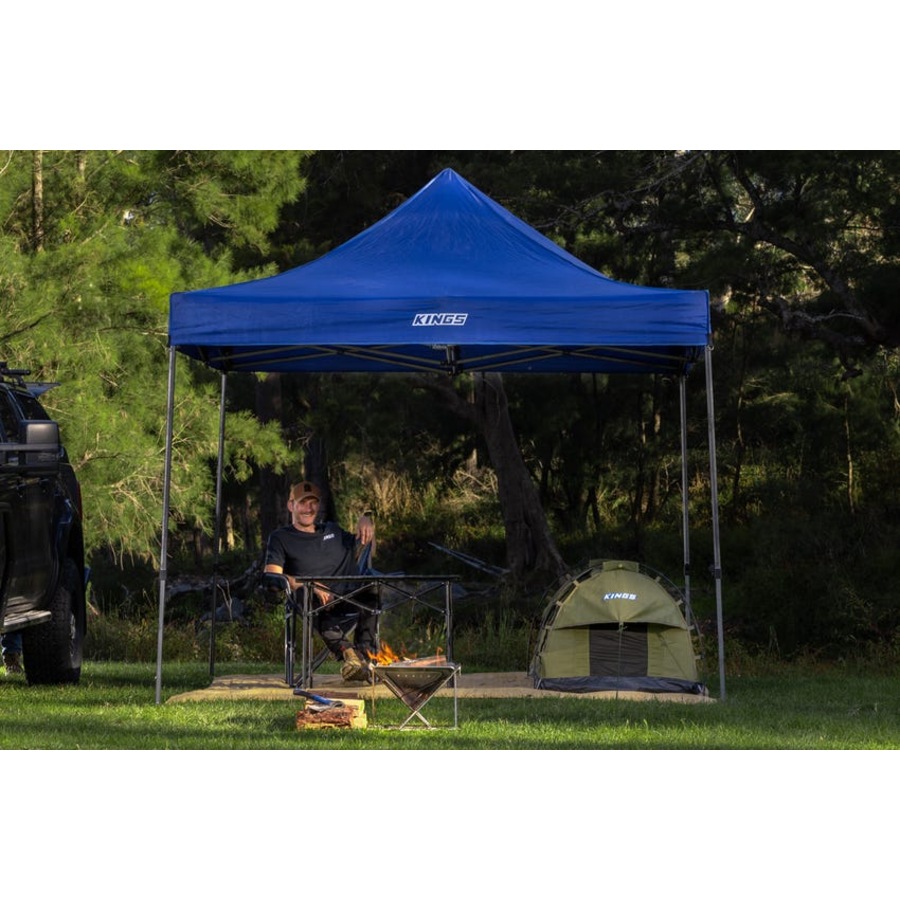 Kings Deluxe Escape Single Swag + Single Swag Canvas Bag + 2in1 LED Light & Fan + LED Work Light