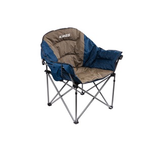 Kings Deluxe Sofa Chair - 160kg Rating - 600D Oxford Material - Padded Arms, Back and Seat Base - Drink + Phone Holders - Inc. Carry Bag