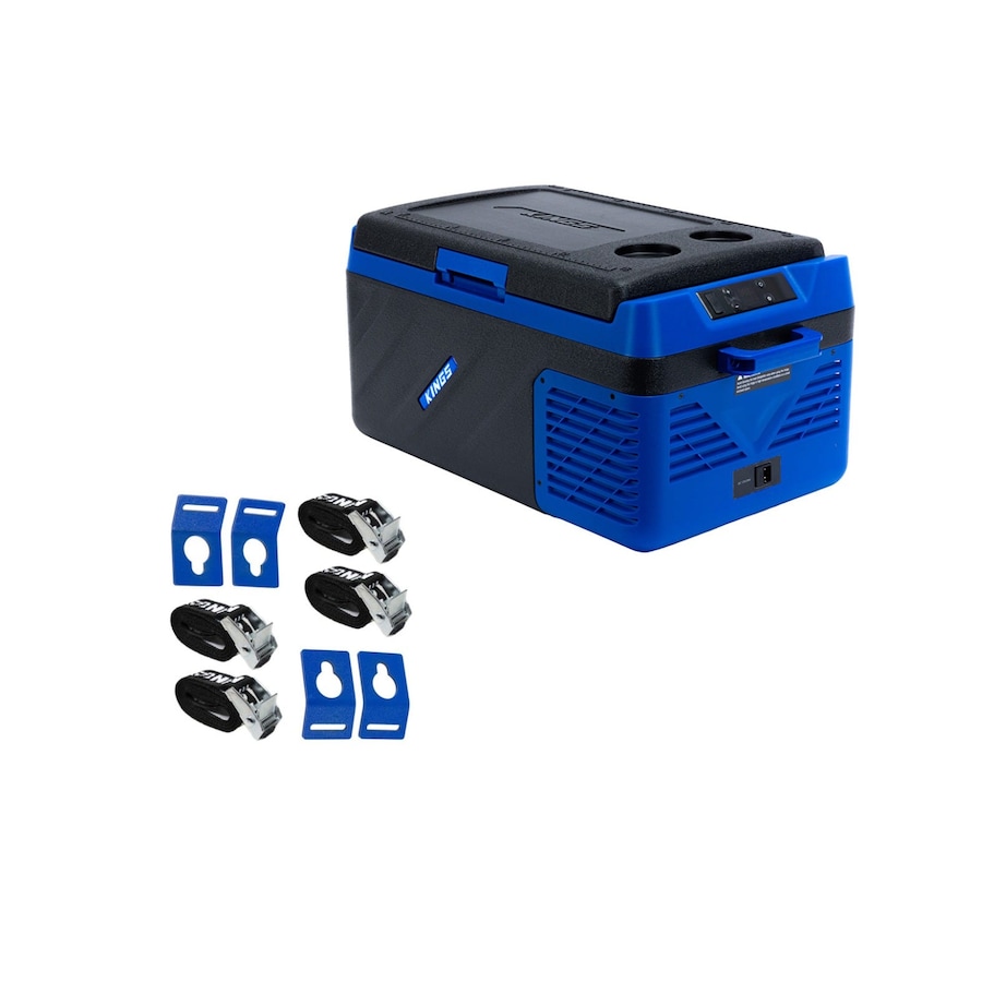 Adventure Kings Escape 20 Portable Camping Fridge / Freezer + Fridge Tie Down Kit