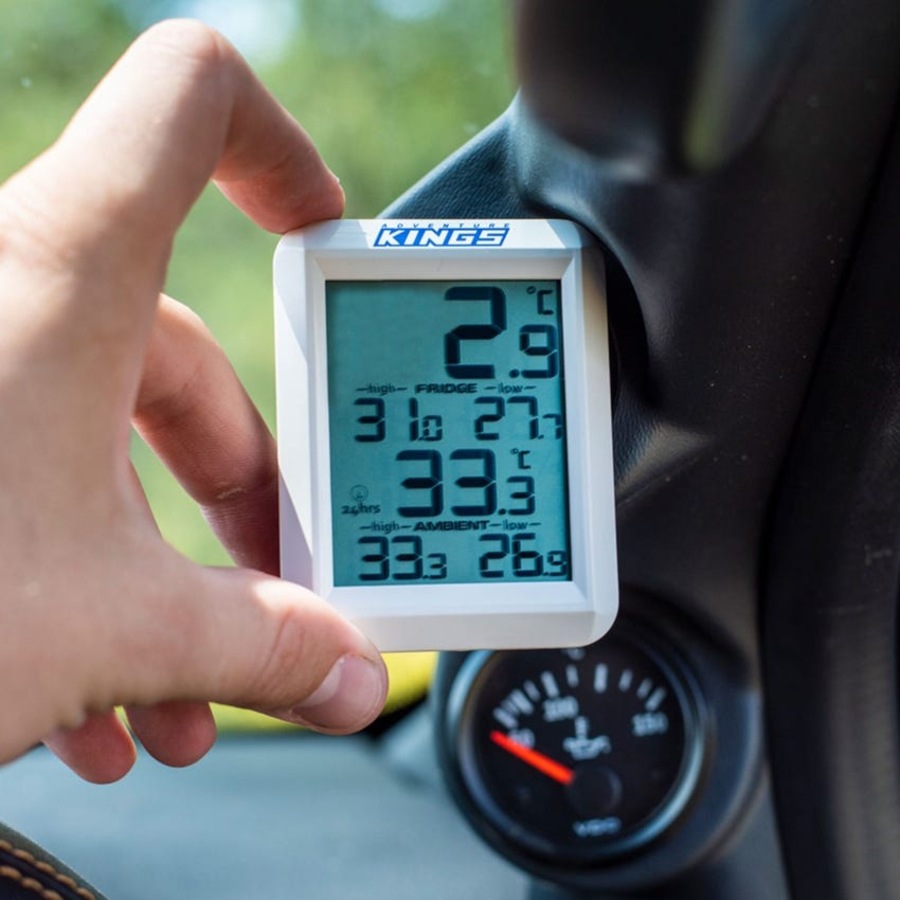 Kings Escape 50 Fridge Freezer 12V & 24V+ Wireless Fridge Thermometer