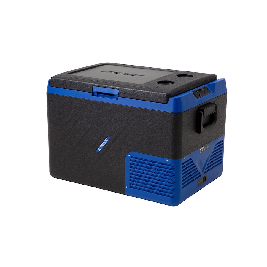 Kings Escape 65 Fridge/Freezer - 12V & 24V - Fits 113 Cans - Digital LED Display - Reversible Lid - Portable - Camping