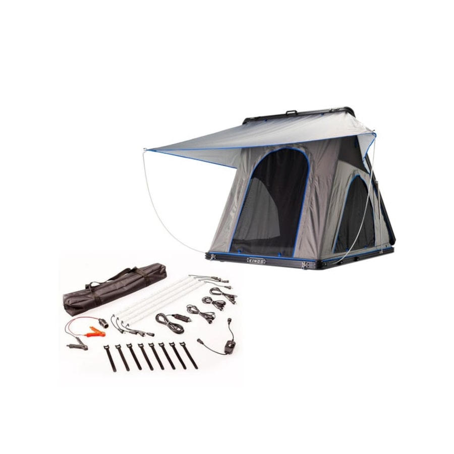 Kings Grand Tourer Lite Roof Top Tent hard shell +Illuminator 4Bar Camp Light