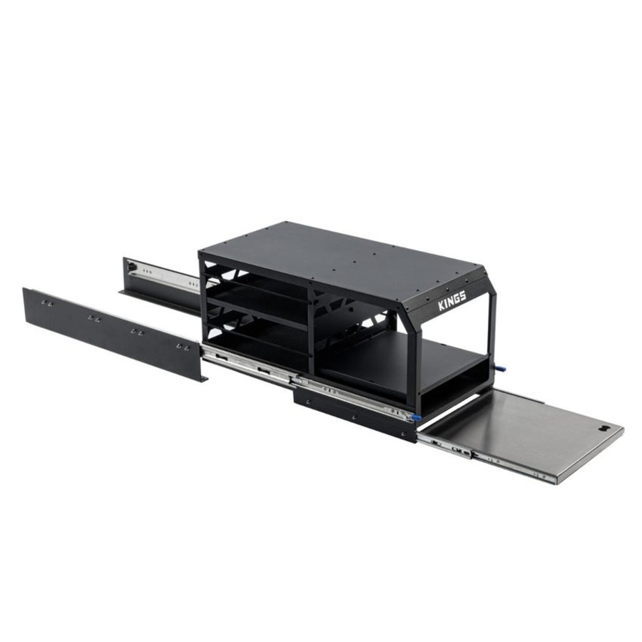 Kings Pantry Slide-Pull-Out Camp Kitchen-SS table + 6m Solar Extension Lead