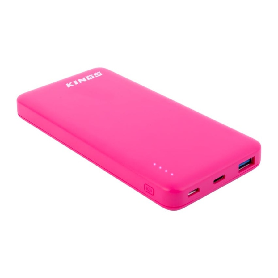 Kings Pink Power Bank 10000mAh + Rechargable Lithium LED Worklight