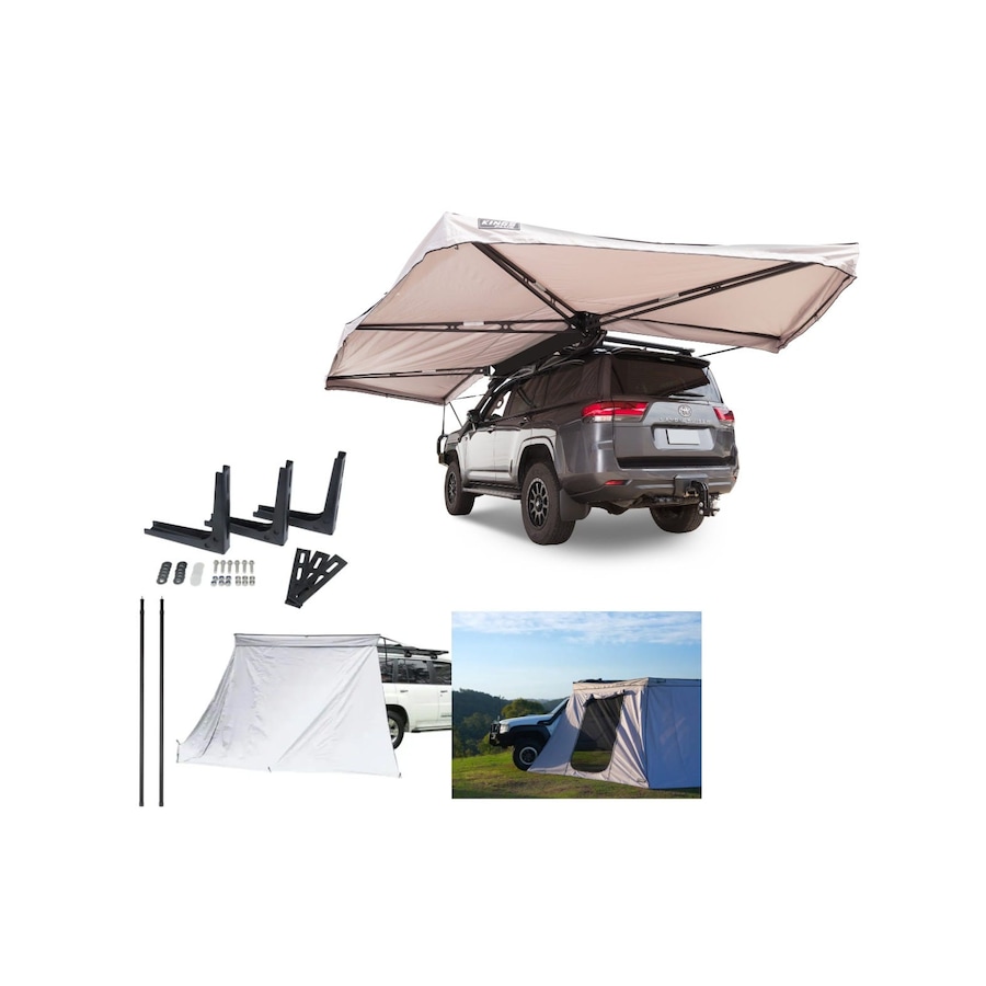 Kings Plus 270° Tourer XL Freestanding Awning+ Bracket +Door+ Wall +Upright Pole