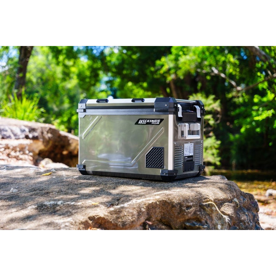 Kings Plus AK55 Camping Fridge/Freezer 55L- 5yr Wrnty- SECOP Compressor+ Slide