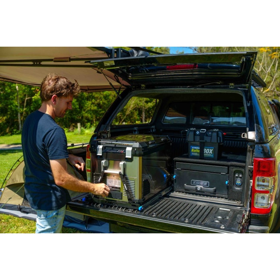 Kings Plus AK55 Camping Fridge/Freezer 55L- 5yr Wrnty- SECOP Compressor+ Slide