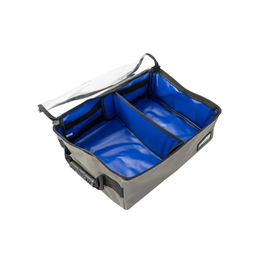 Kings Plus Clear Top Canvas Bag - Large - Clear PVC Lid with SBS Zippers - 370GSM Grey Canvas